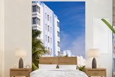 Behang - Fotobehang Art Deco hotels aan de Ocean Drive in Miami - Breedte 195 cm x hoogte 300 cm