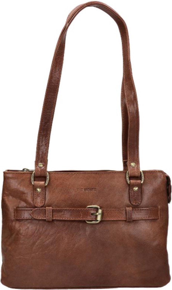 The Monte Medium Schoudertas / Tas Dames - Leer - Buff Wash - Bruin