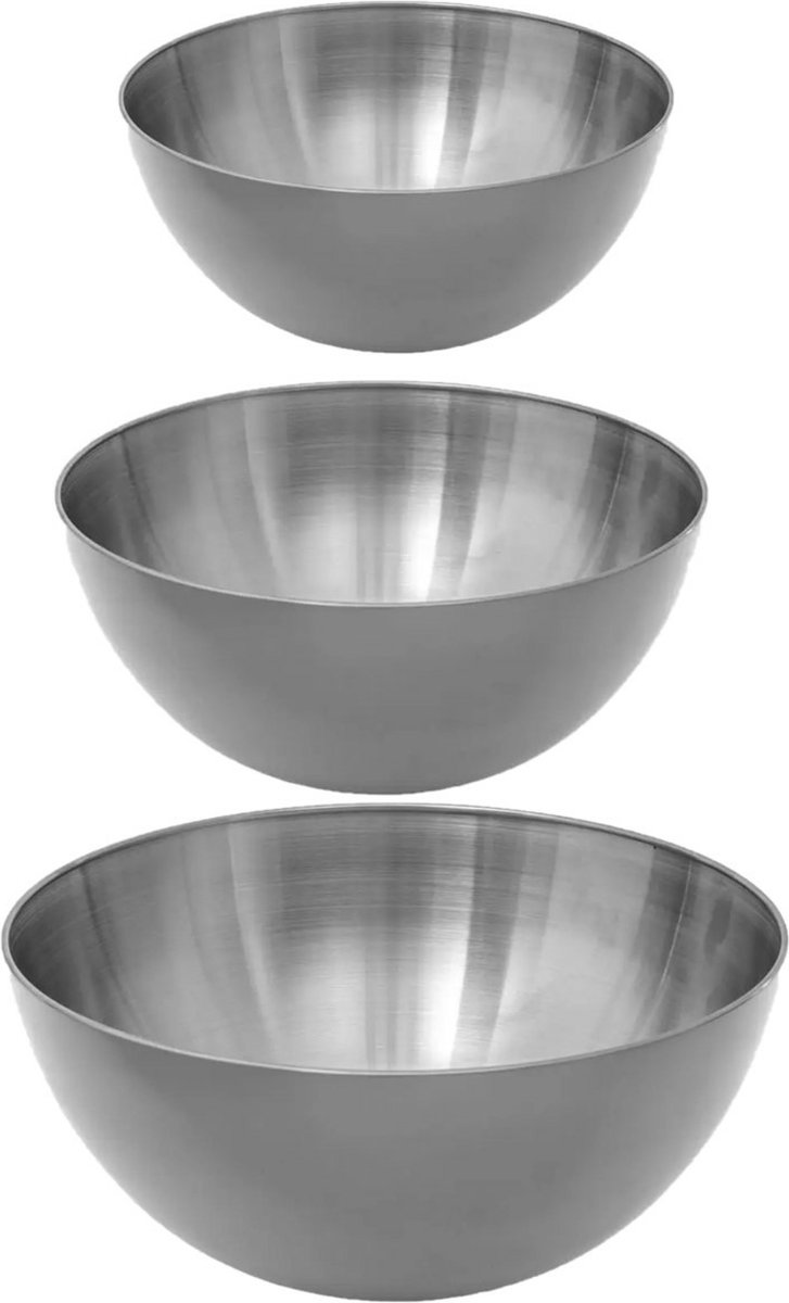 Secret de Gourmet voedsel serveerschalen - Set 7x - RVS - D29/D19/D13 cm