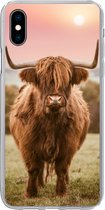 Coque iPhone Xs Max - Highlander écossais - Soleil - Ciel - Coque en Siliconen