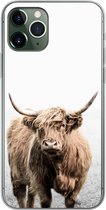 Geschikt voor iPhone 11 Pro hoesje - Schotse hooglander - Vacht - Koe - Siliconen Telefoonhoesje