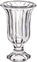 Giftdecor Bloemenvaas - Lines - transparant glas - 15 x 24 cm - vaas