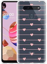 LG K51S Hoesje Pink Love - Designed by Cazy