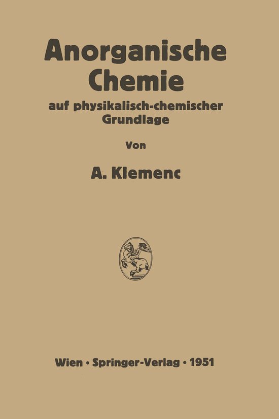 Anorganische Chemie auf Physikalisch-Chemischer Grundlage - cover