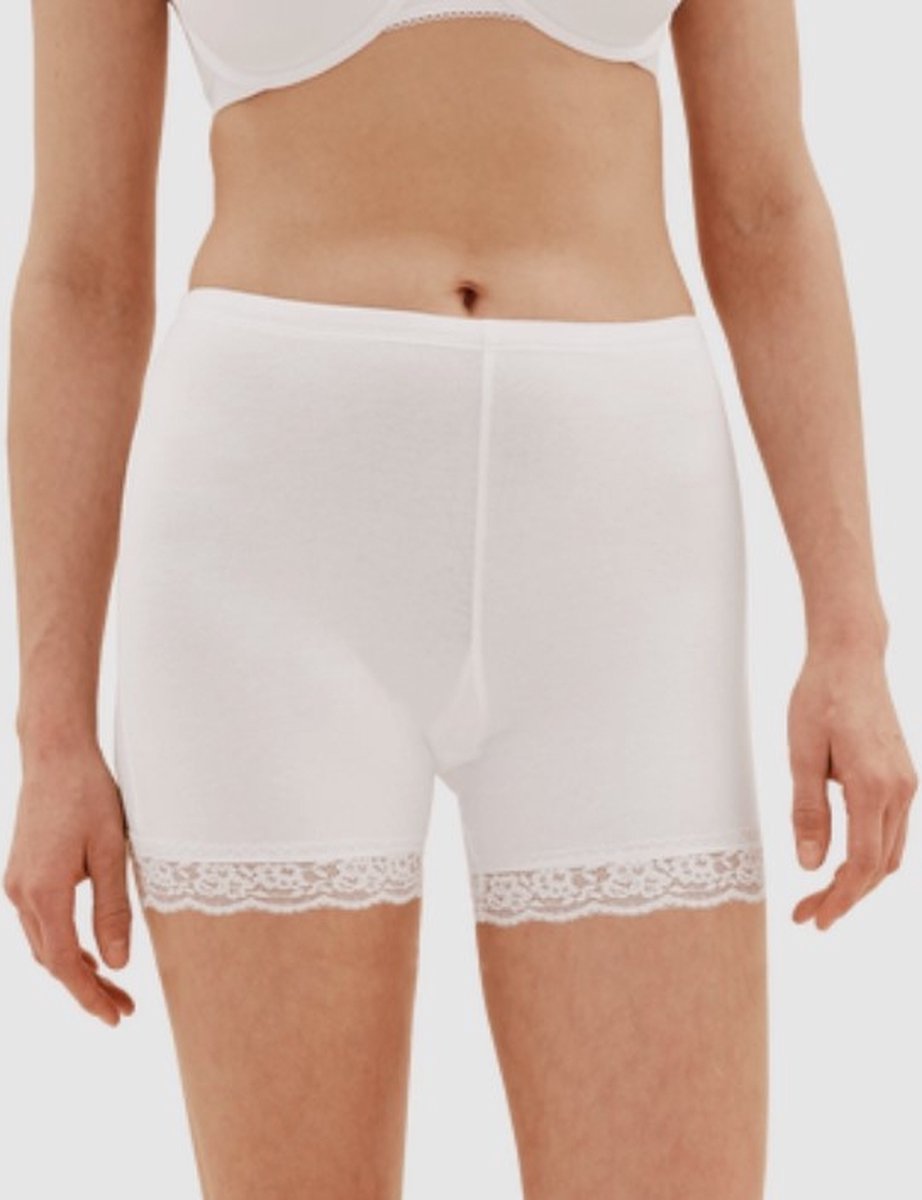Fine Woman dames boxershort met kort pijpje  - XL  - Wit