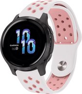 iMoshion Siliconen sport 22 mm - Convient pour Samsung Galaxy Watch 46mm / 3 (45mm) / Gear s3 - Polar Vantage M2 / Grit X - Garmin Vivoactive 4 / Venu 2 - Huawei Watch GT 3 (pro) / 2 - Amazfit GTR - Wit / Rose