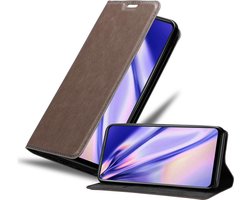 Cadorabo Hoesje geschikt voor HTC Desire 20 PRO in KOFFIE BRUIN - Beschermhoes met magnetische sluiting, standfunctie en kaartvakje Book Case Cover Etui
