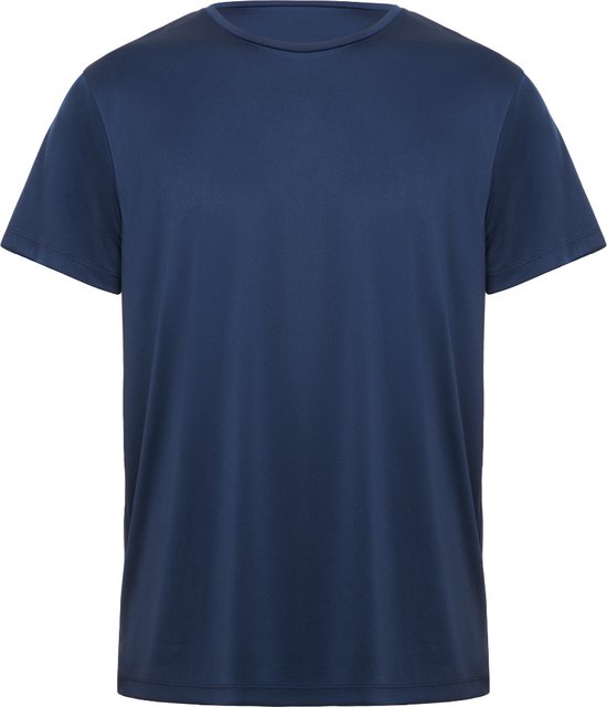 Foto: Donker blauw unisex unisex sportshirt korte mouwen daytona merk roly maat l
