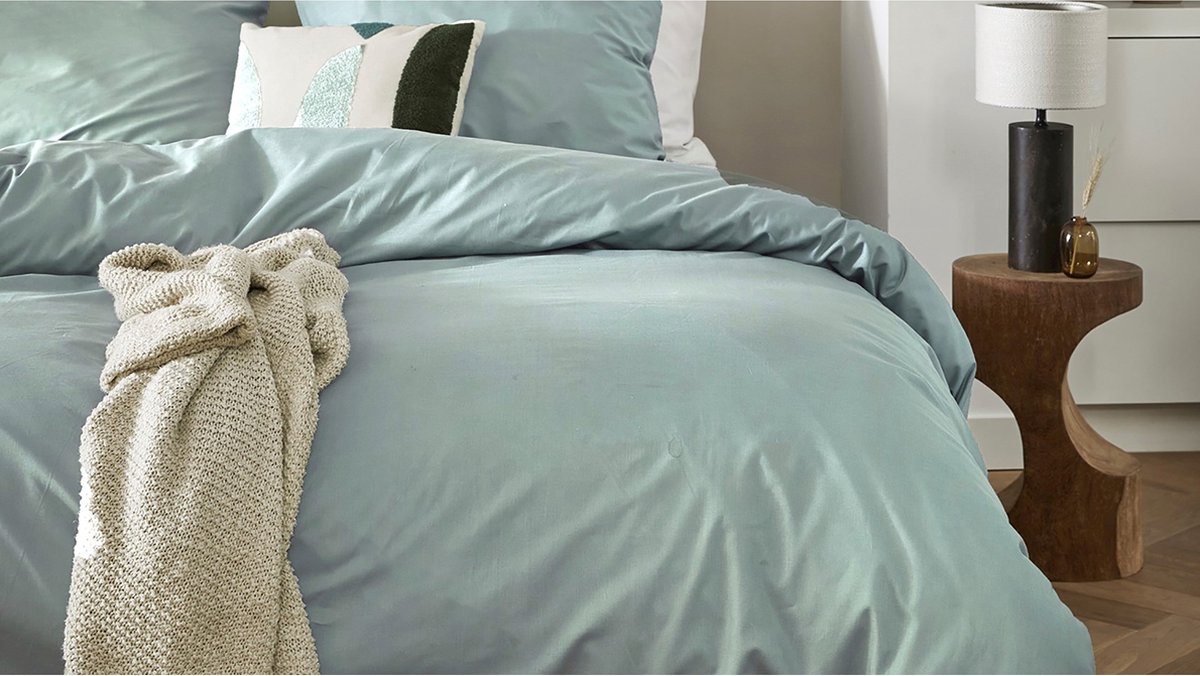 Cinderella Weekend Dekbedovertrek - Tweepersoons - Katoen - Lits-Jumeaux Extra Breed - 260x200/220 cm - Mineraalgroen