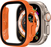 YONO Screen Protector Bumper geschikt voor Apple Watch Ultra (49mm) - Full Cover Case - Hoesje - Oranje