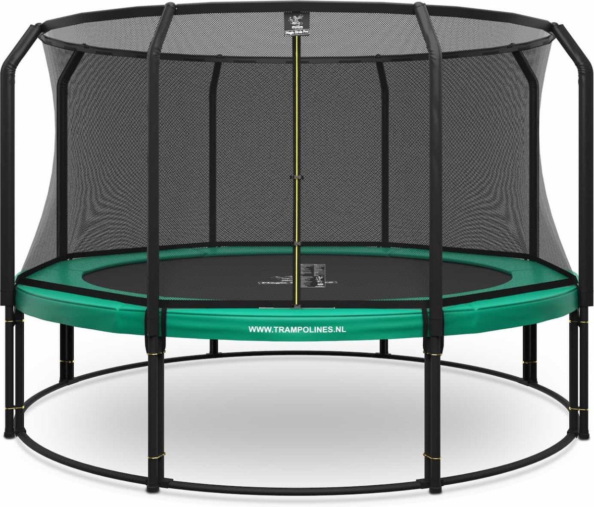 Magic Circle Pro - Trampoline met veiligheidsnet - ø 427 cm - Groen - Ronde trampoline met net - Buitenspeelgoed