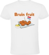 Bitterballen - Bruin Fruit Heren T-shirt - eten - nederland - snack - bitterbal - frituur - bittergarnituur - friet - borrel - holland