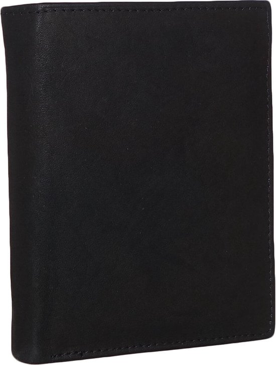 Leren Hoge Billfold / Portemonnee Zwart