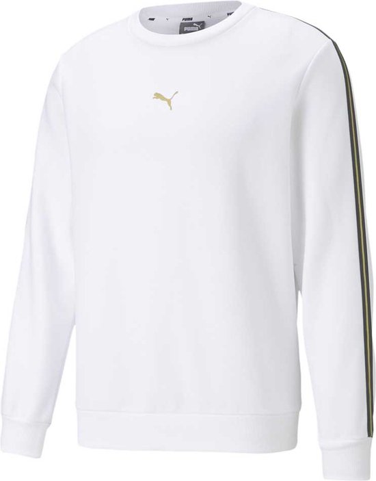 PUMA Metallic Nights Crew Sweatshirt Mannen Puma White - Maat M