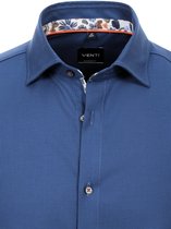 Venti Modern Fit Blauw Gewerkt Overhemd 134023500-101 - 3XL