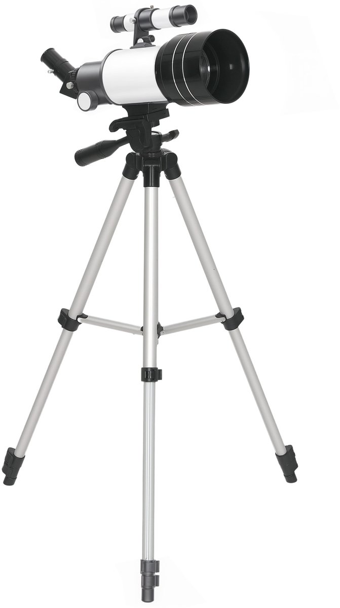 4goodz telescoop, 70 mm objectief, 5 x 24 zoeker, verstelbaar statief, zilverkleurig