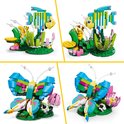 Set LEGO Creator 3-en-1 31384 avec un papillon LEGO coloré et un poisson LEGO dans un environnement sous-marin.