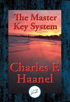 De kaft van het boek "The Master Key System" van Charles F. Haanel, met een zonsondergang aan zee.
