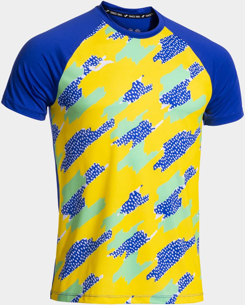 Joma R-trail Nature T-shirt Met Korte Mouwen Geel,Blauw S Man