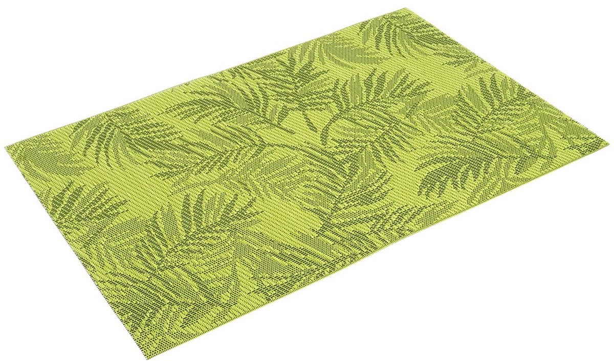 Excellent Houseware - Placemats - Groen - 45x30 cm - Bladmotief
