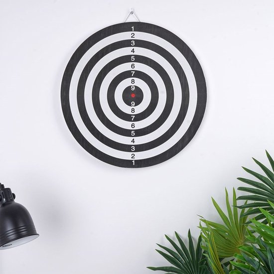Masterdarts Dartbord met Marker - Ø 42 cm. - 6 Pijlen - Tweezijdig - Rood/Groen van Master — afbeelding 3