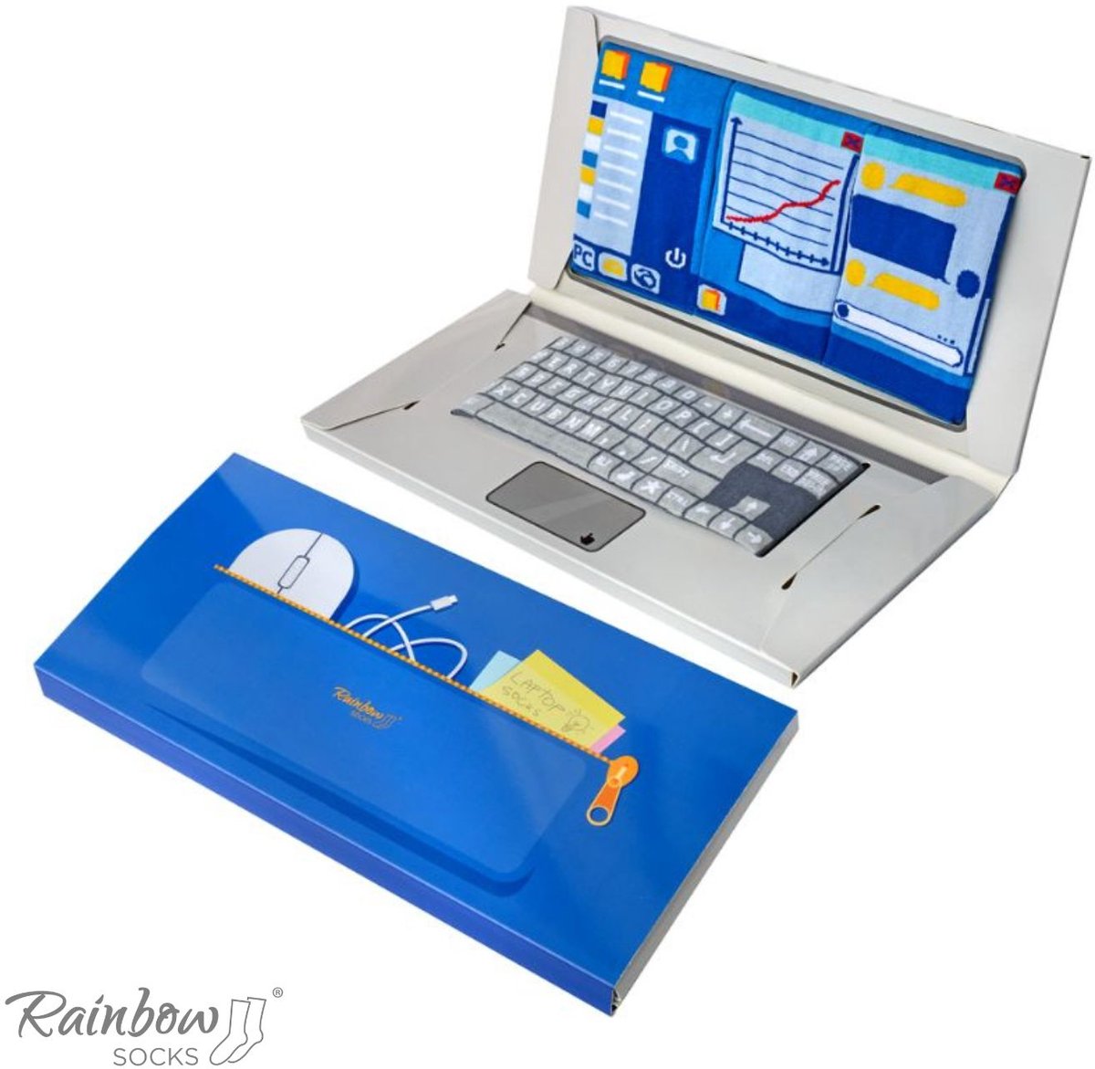Rainbow Socks - Laptop Sokken - Informatica Thema - EU 36-40 - 2 Paar