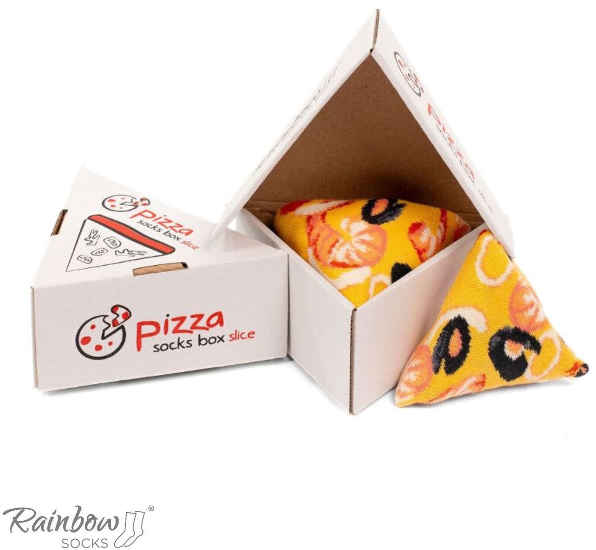 Rainbow Socks - Pizza Stuk Skarpetten - 1 Paar - Zeevruchten - EU 47-50