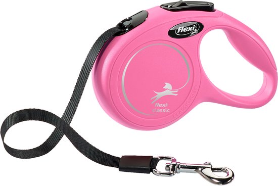 Flexi Rollijn New Classic Tape - Large 8 m - Hondenriem - Zwart - Actieve en Grote Honden