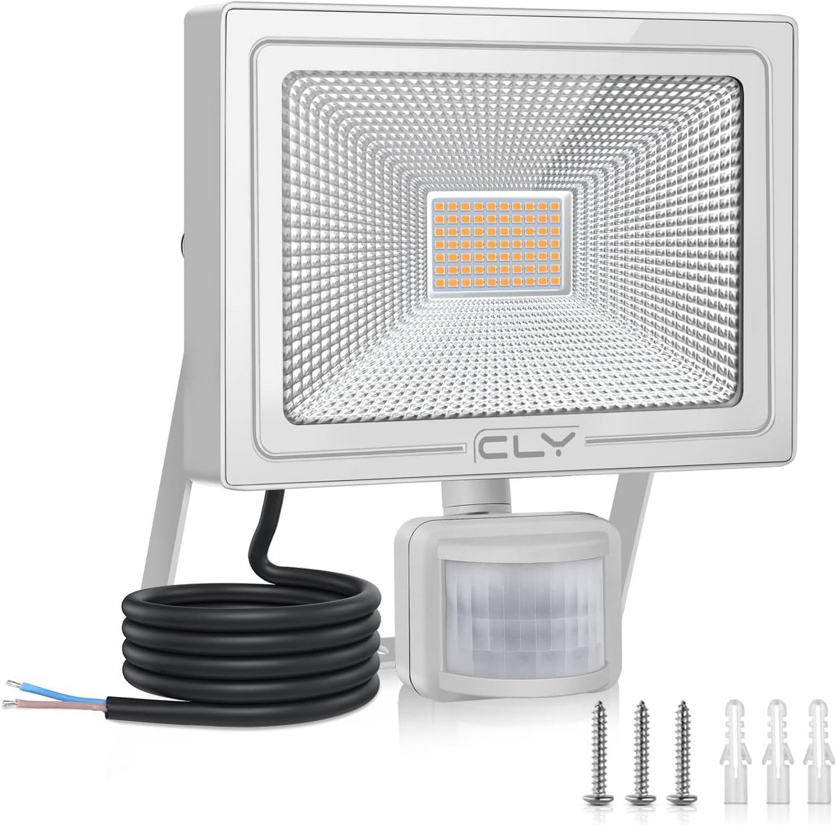 Krachtige LED Buitenlamp met Bewegingsmelder 50W - 4700 Lumen Warm Wit