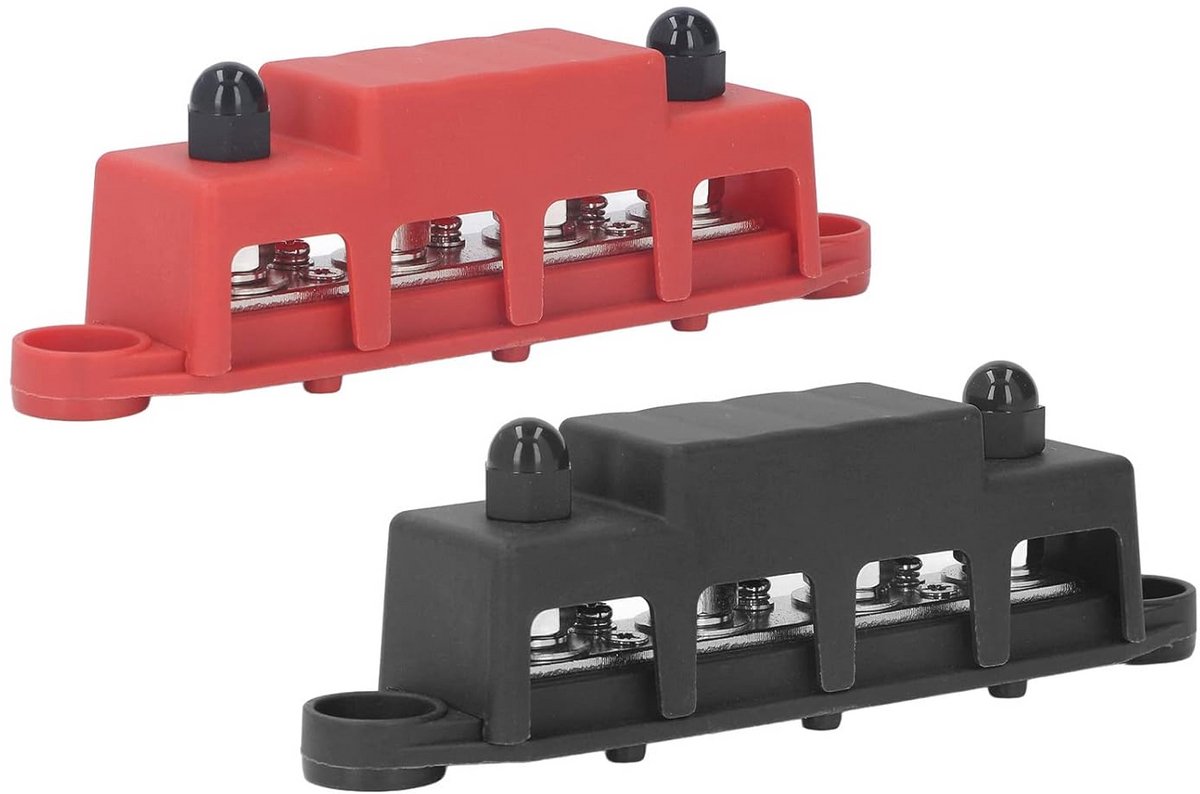 2 Stuks M8 Power Distribution Block 250A Terminal Voor Auto's en Vaartuigen