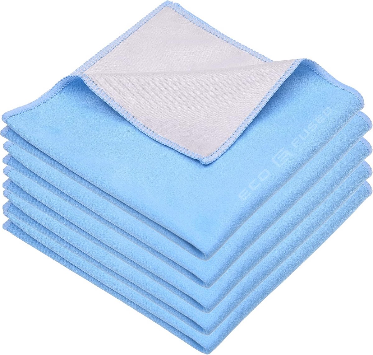Extra grote reinigingsdoeken microfiber - Set van 5 - Dubbelzijdig - 30 x 30 cm