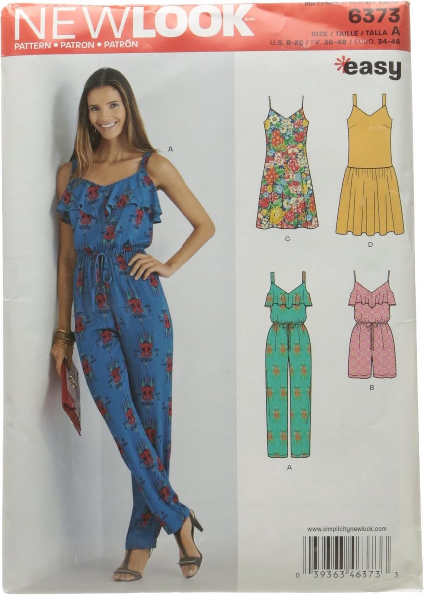 Dames Jumpsuit of Romper en Jurken Patroon - Maten A (8-20) - Multicolor