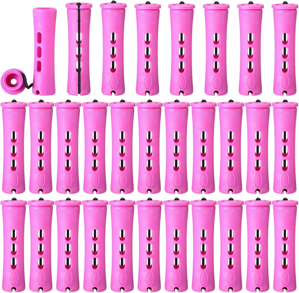 30 Stuks Middelgrote Krulspelden Set Elastische Band - Voor Natuurlijk Krullend Haar