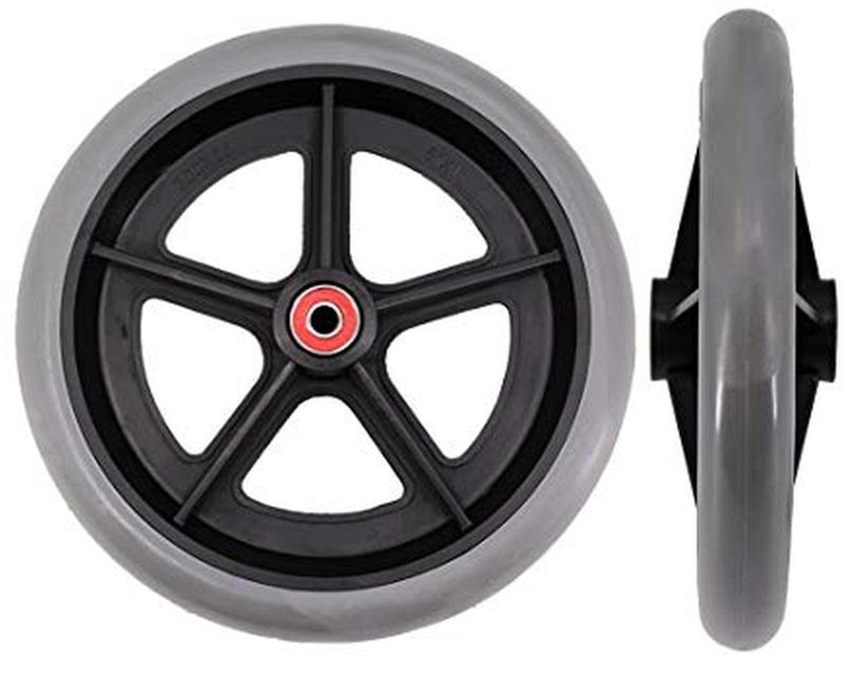 Rubberen wielen voor rolstoelen en mobiliteitsvoertuigen - Vervanging 20 cm (set van 2)