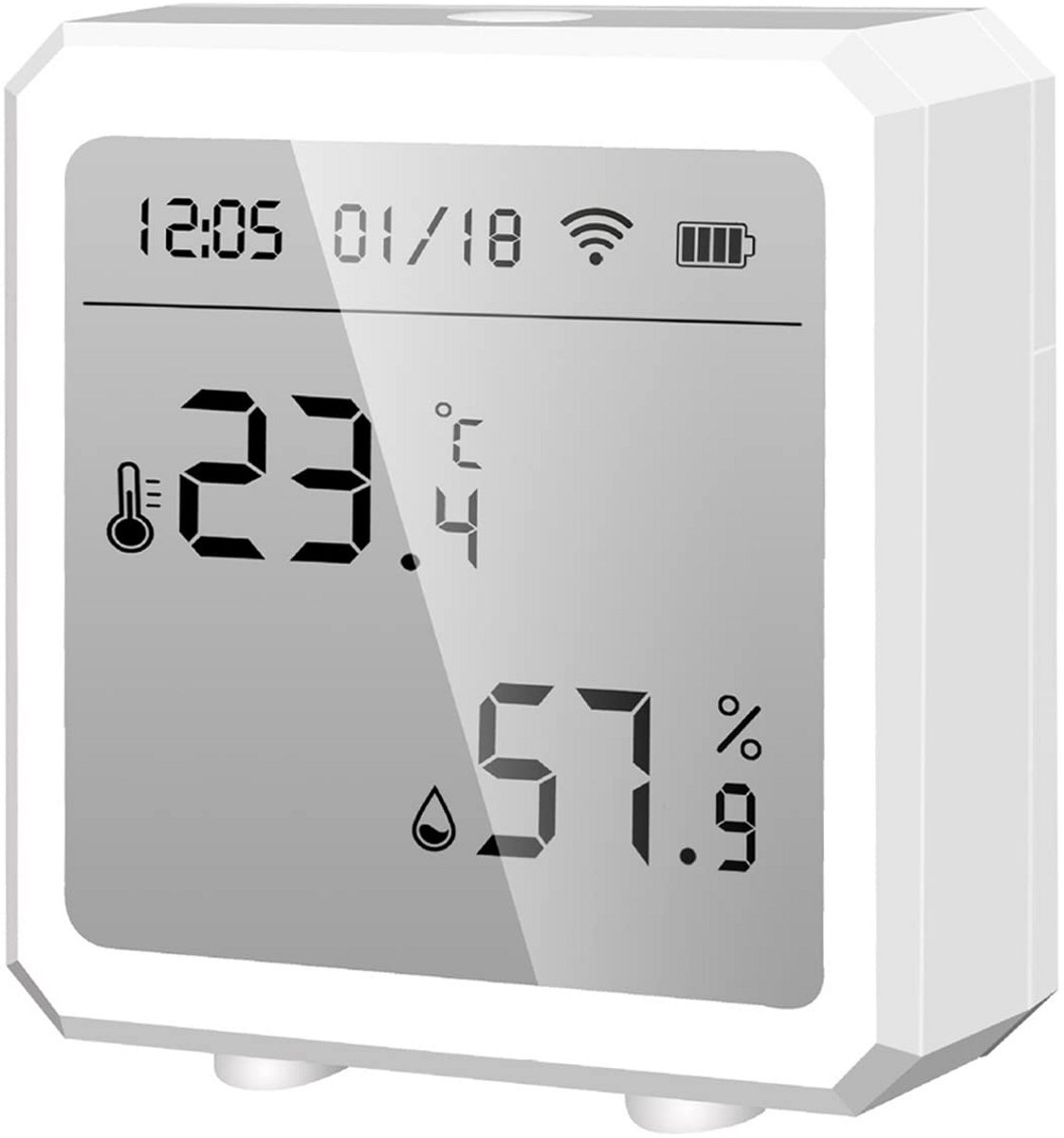 Draadloze Wifi Hygrometer Thermometer met App Alert voor Binnen en Buiten