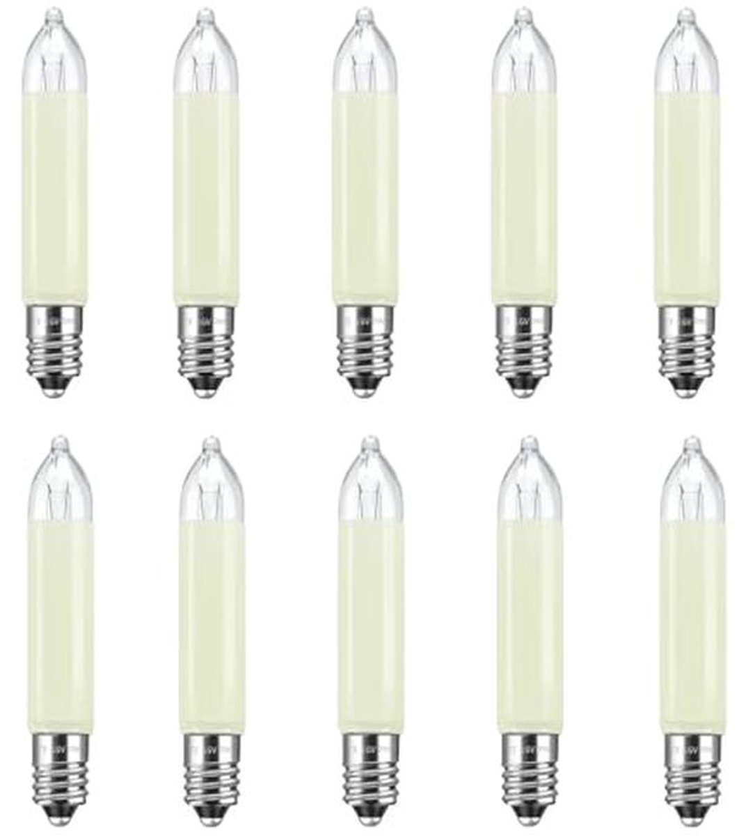 Pack van 10 E10 16V 3W Kaarslicht Warm Wit 2700K Dimbare Lampen