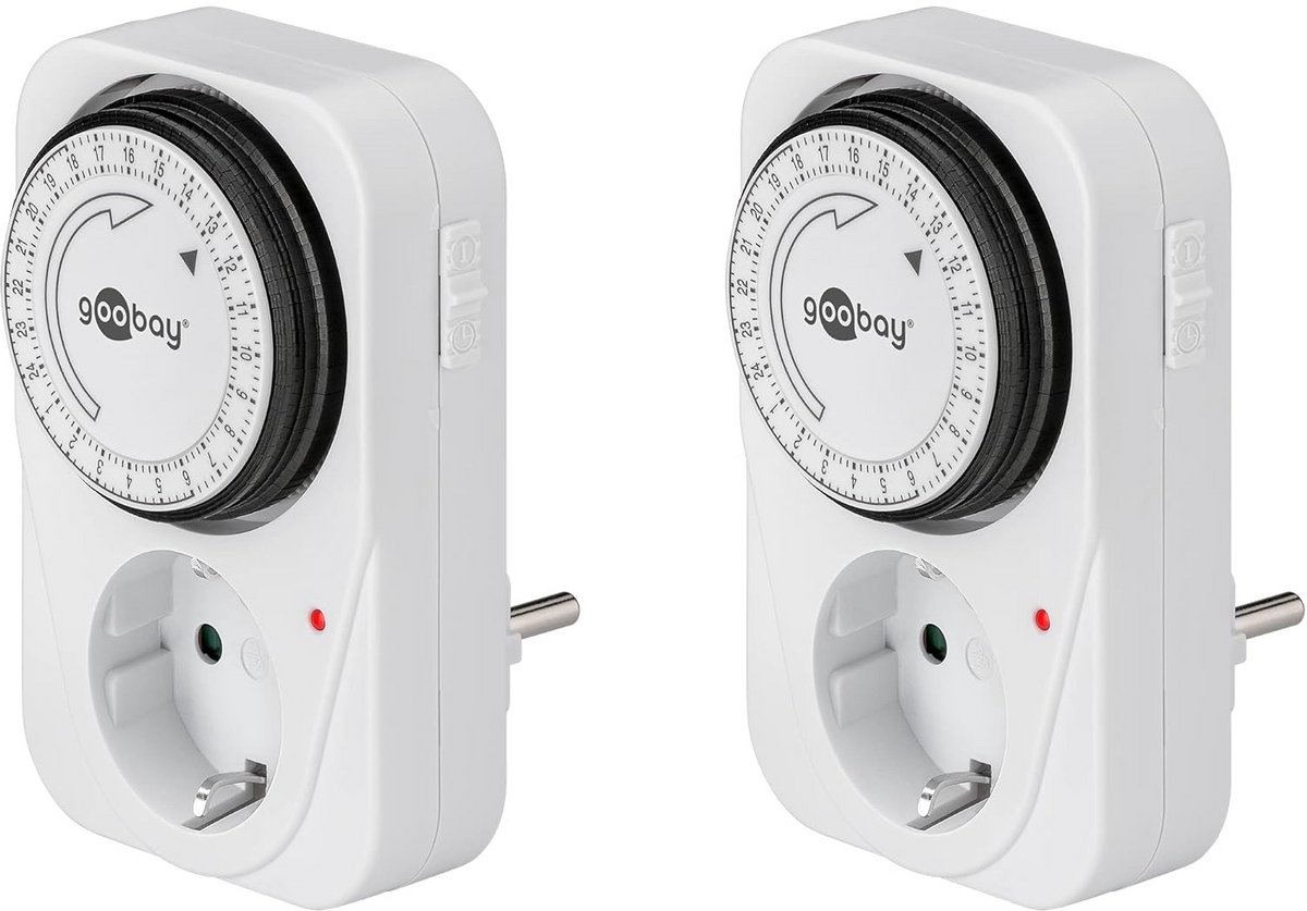 Analoge Tijdschakelaar voor Binnen - 2 Stuks - Met 15 Minuten Instelling