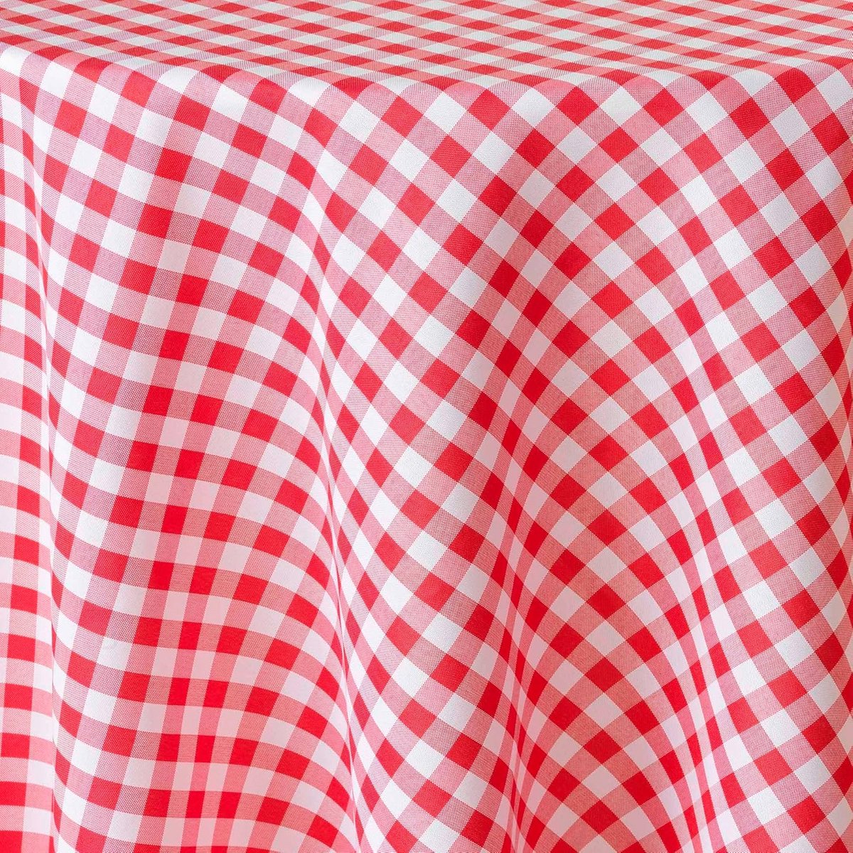 Ronde Tafelkleed Ø 180 cm - Gingham Ruitpatroon - Polyester
