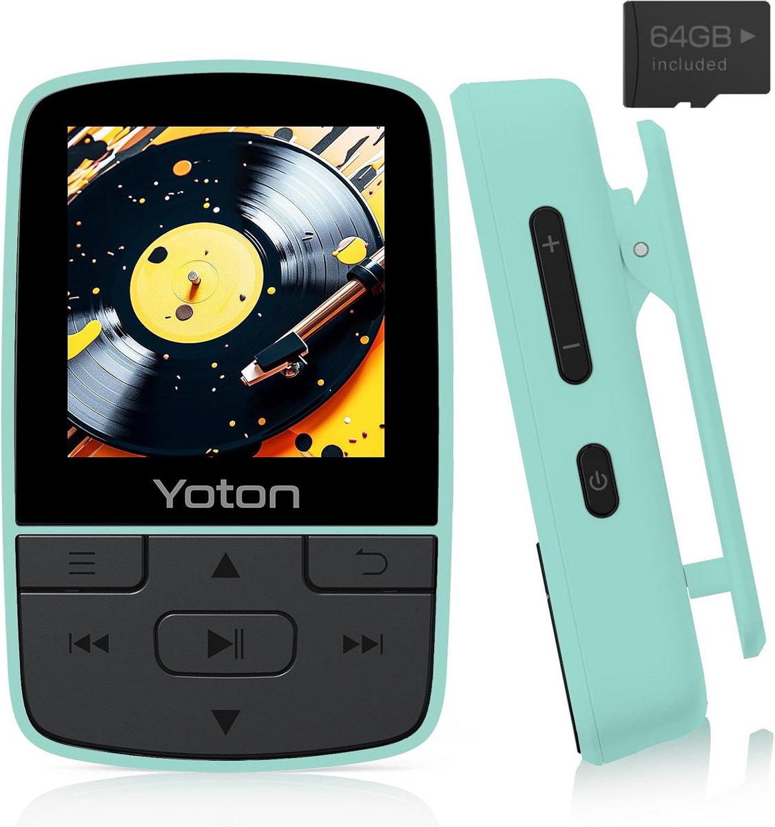 MP3 Speler met Bluetooth 5.3, 64GB Opslag en FM Radio - Muziekspeler met Clip