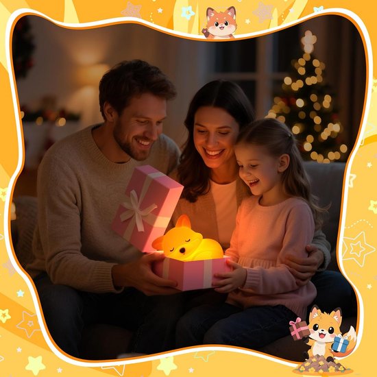 Schattige Vos Nachtlampje voor Kinderen - Dimbare Silicone Bedlampje van Merkloos — afbeelding 5