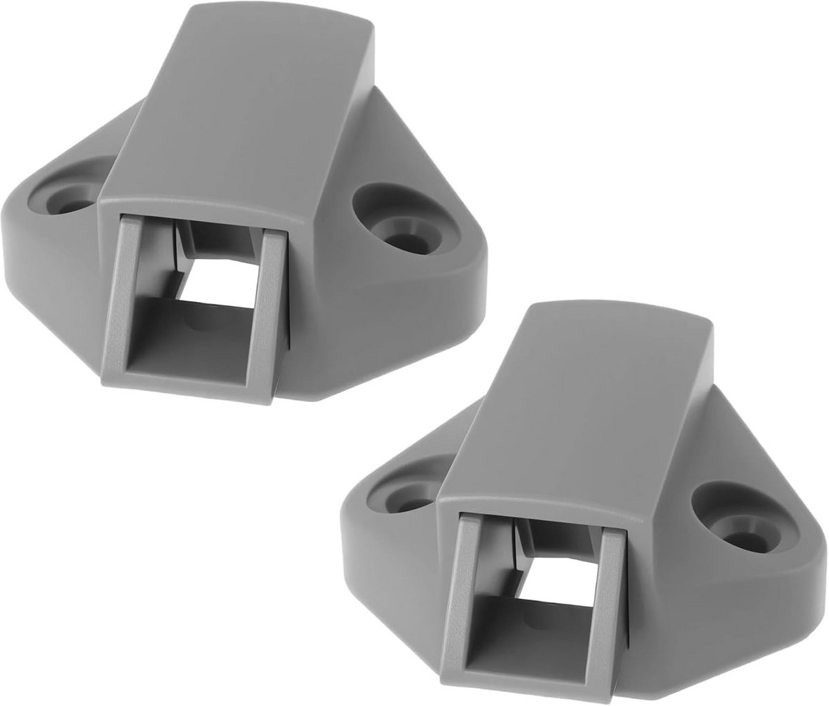 Grijze Kast Deurklink Set - Nylon Base Halve Maan Push Lock Handgrepen voor Auto en Carava