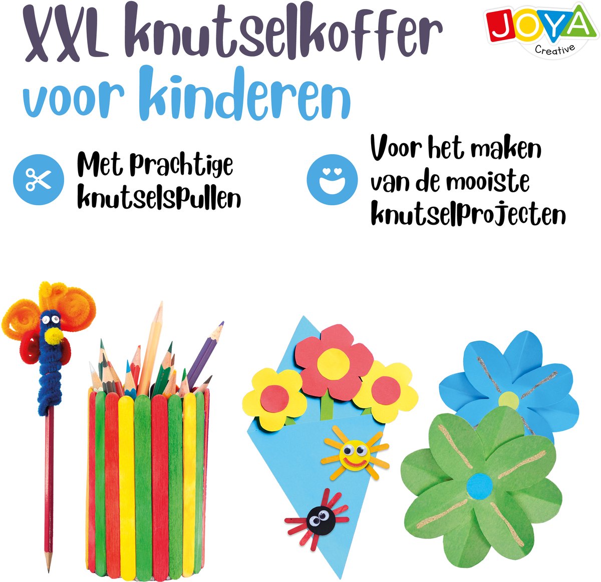 Knutselen Kinderen 500pcs - Knutselkoffer voor Jongens en Meisjes - Creatief Speelgoed - Knutselen - Joya Creative — afbeelding 8