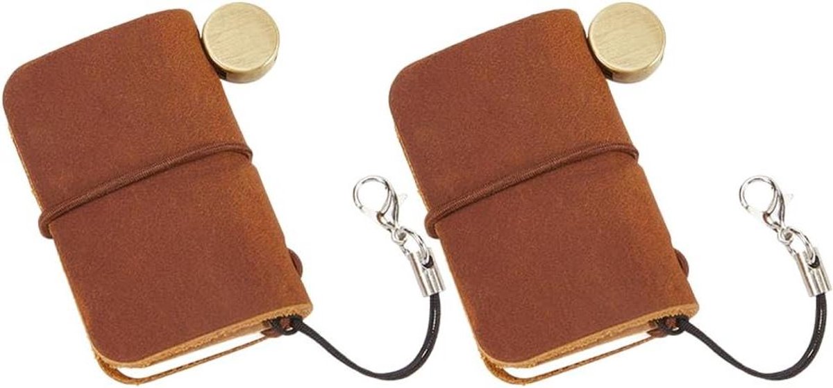 CSGoods - Mini Journal A6 Lederen Vintage Reisdagboek Blank Pocket voor Schrijven en Tekenen
