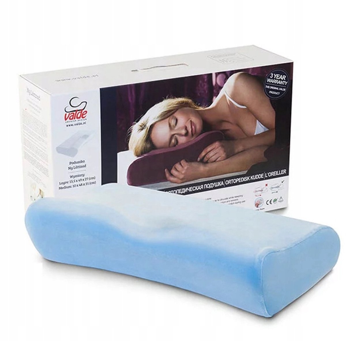 Valde B1 Geheugenkussen L - Orthopedisch slaapkussen