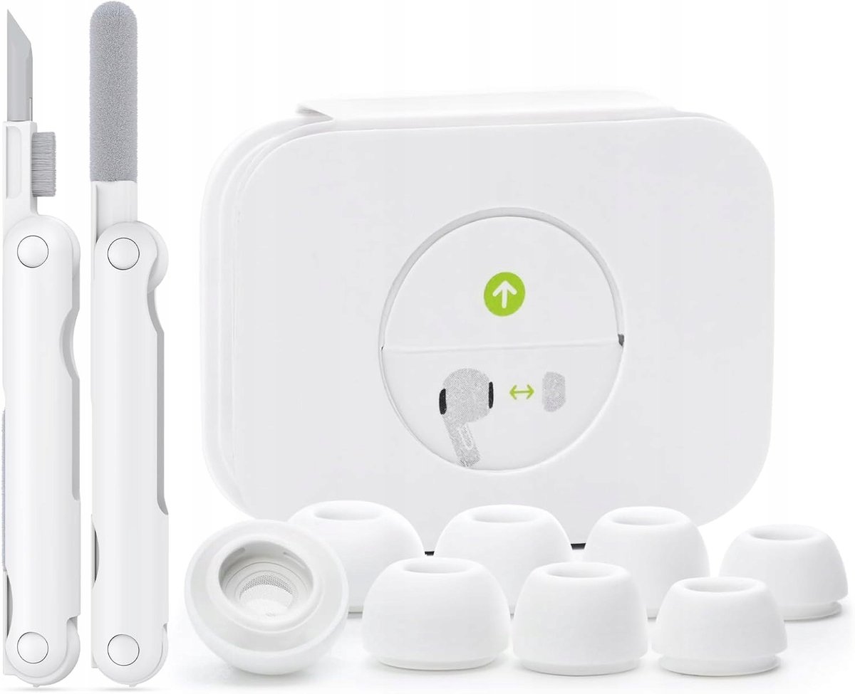 Merkloos 3-in-1 Reinigingsset met 4 Paar Oordopjes voor AirPods Pro