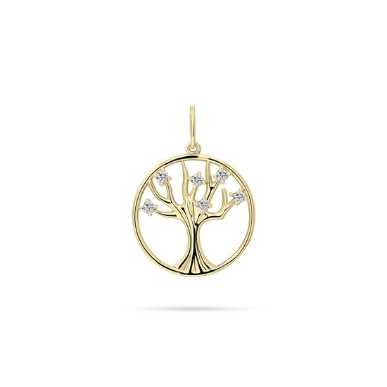 Gisser Jewels - Pendentif VGP030 - Or jaune 14k - Arbre de Life -
