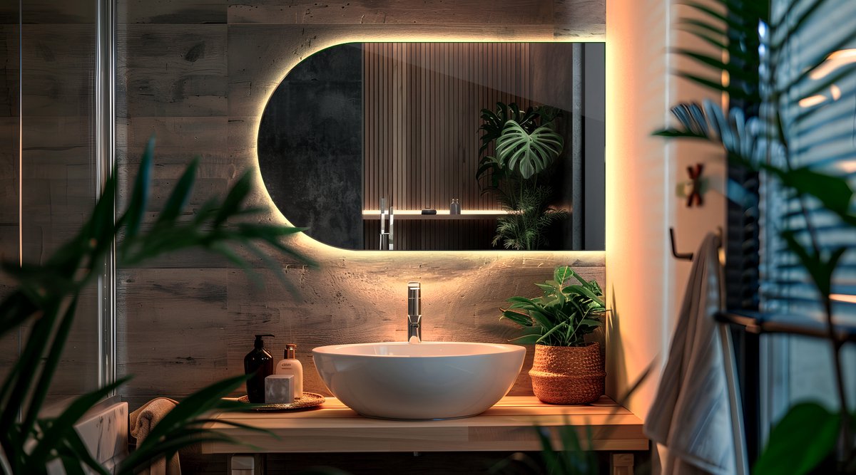 Coloray LED Spiegel Oval - Ovale Spiegel Met Verlichting - 45 x 80 cm - Ovale Spiegel Badkamer Met Verlichting - Boogvorm Spiegel met LED-verlichting - Neutraal Licht - Ovale afgeknotte Spiegel - Moderne Spiegel