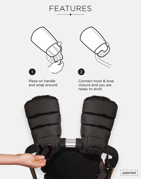 Handwarmers Kinderwagen - Waterdichte Mof voor Stang, Warme Schoephandschoenen voor Koud Weer — afbeelding 4