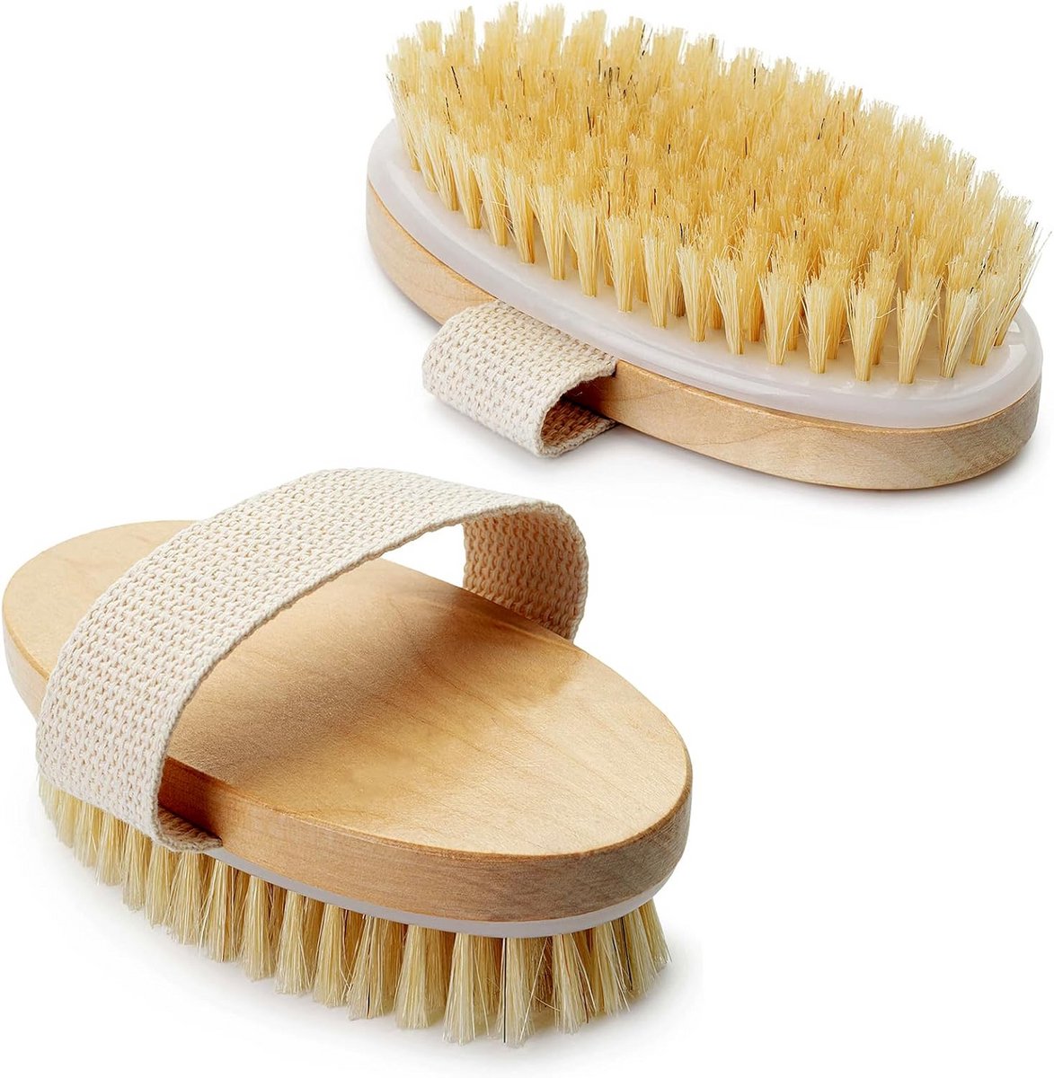 Droog/Natte Lichaamsborstel voor Huidpeeling, Massage en Lymfedrainage (2 Stuks)