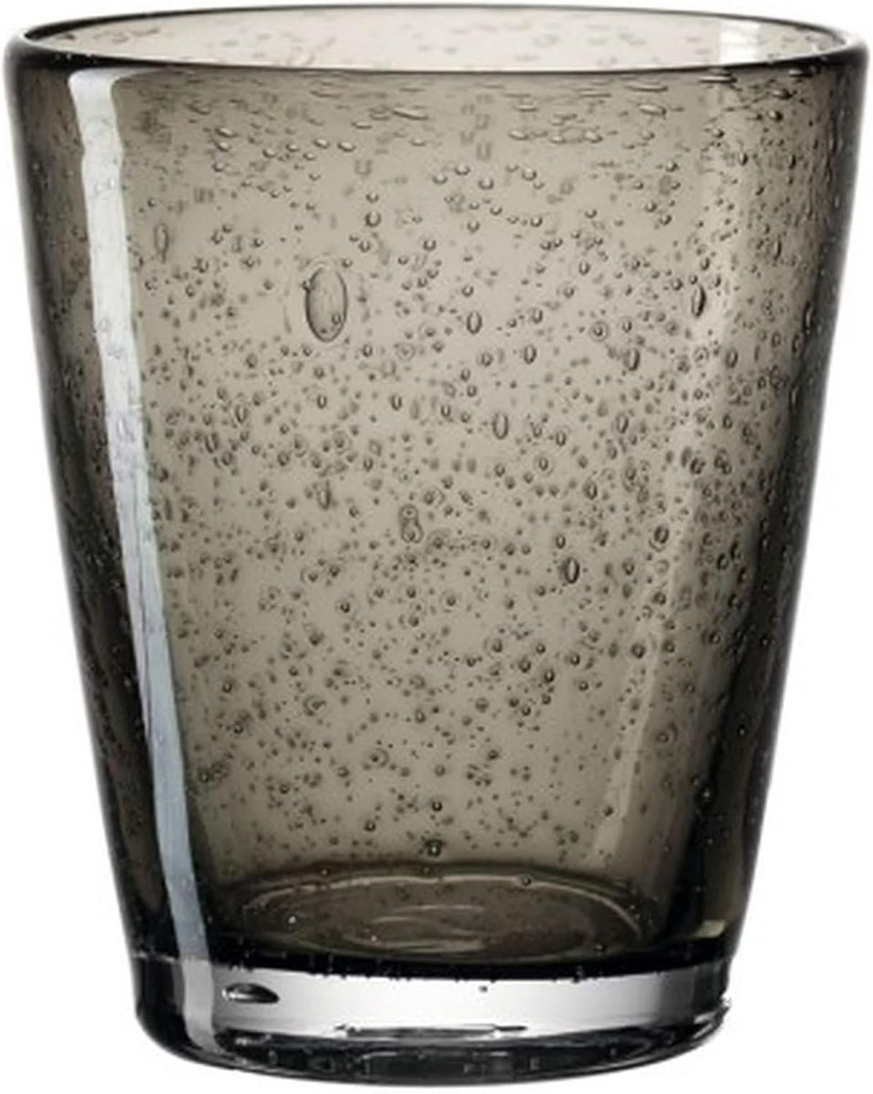 Waterglas Sapglas Beker Basalto Grijs 230 ml Handgemaakt Glas met Luchtbellen